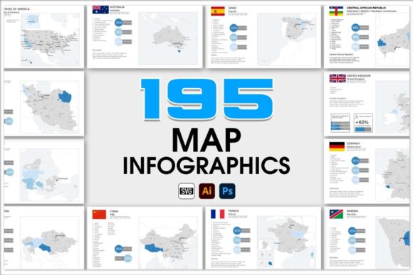 195 Map Infographics: A Powerful Graphic Design Asset for Local Business Branding