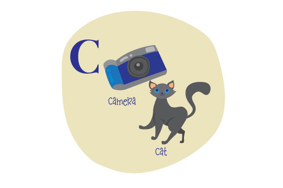 Alphabet Infographic C: A Versatile Graphic Design Asset for School and Crafts Projects
