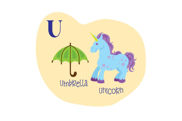 Alphabet Infographic U for Crafts and School Projects