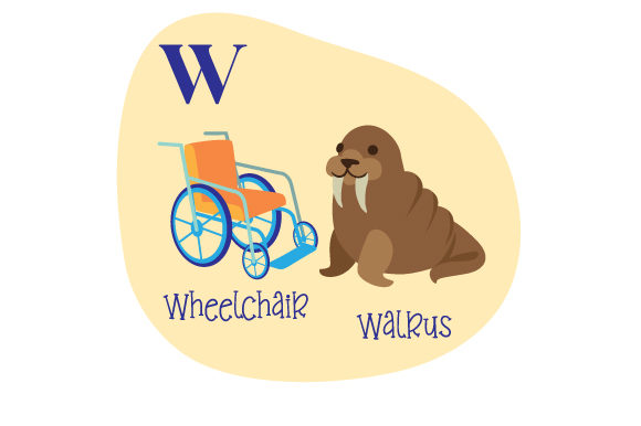 Alphabet Infographic W: A Versatile Graphic Design Asset for School and Crafts