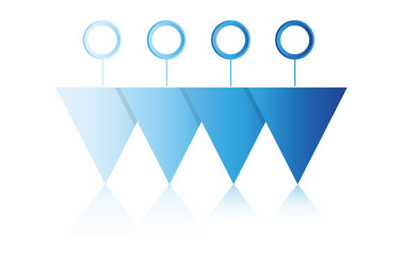 Blue Triangle Process Infographics – A Versatile Graphic Design Asset