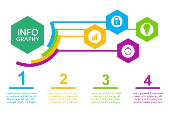 Colorful Infographics Steps Design Review for Real Projects