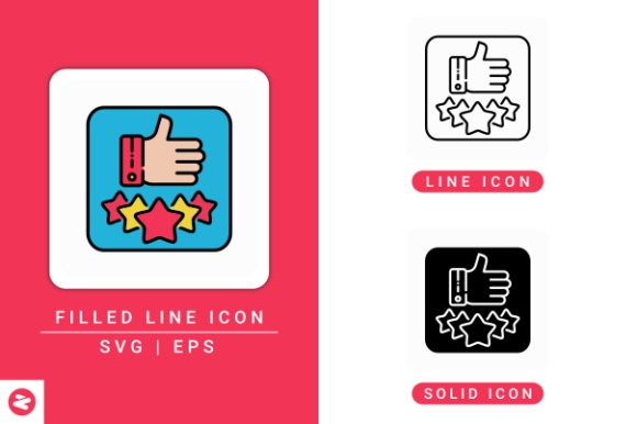 Customer Review Icons Set: A Must-Have Graphic Design Asset for Content Creators
