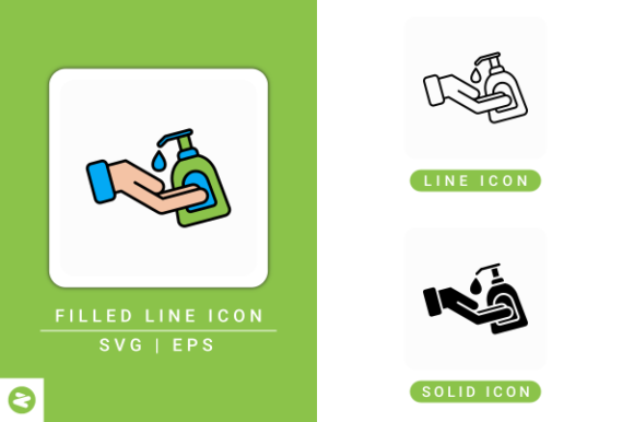 Liquid Soap Icons Set: A Practical Graphic Design Asset for Sellers