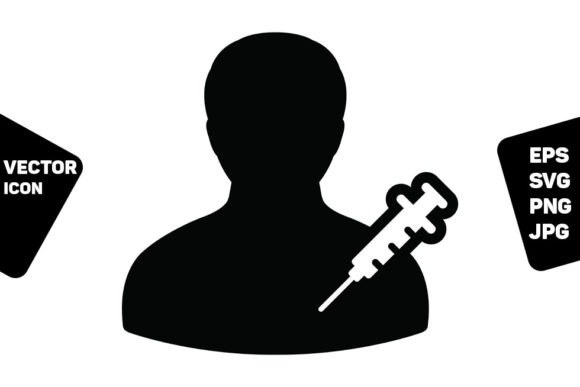 Needle Icon Vector with Vaccine Syringe: A Versatile Graphic for Healthcare Design Projects