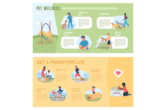Pet Adoption Color Vector Infographics: A Versatile Graphic Design Asset