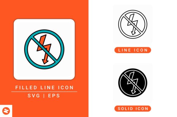 Power Outage Icons Set: A Versatile Graphic for Handmade and Digital Crafts