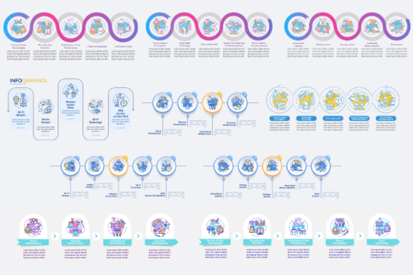 Smart City Infographics Bundle for Handmade Graphics