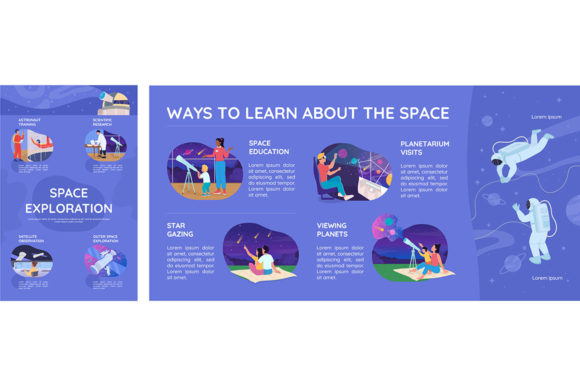 Space Exploration Vector Infographics: A Creative Design Asset for Modern Marketing
