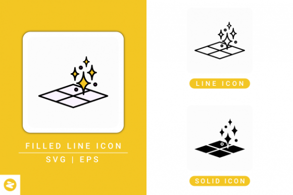 Surface Floor Icons Set: A Graphic Design Asset for Crafters and Small Businesses